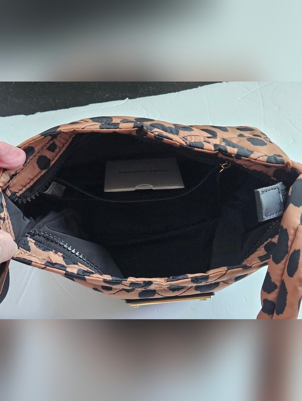 Mark Jacobs Quilted Leopard Print Crossbody Bag - Picture 7 of 8